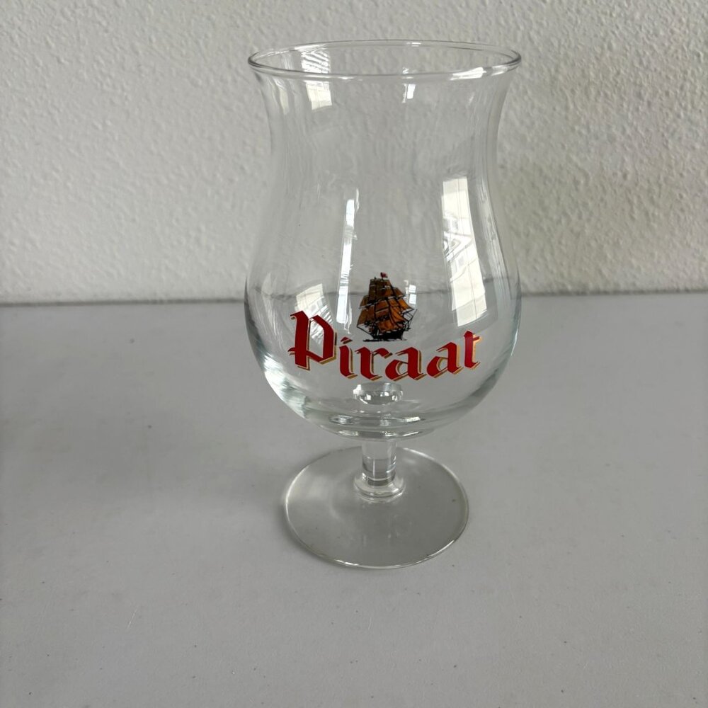 Piraat Belgian Ale‎ Beer Chalis Tulip Glass Barware Collectible